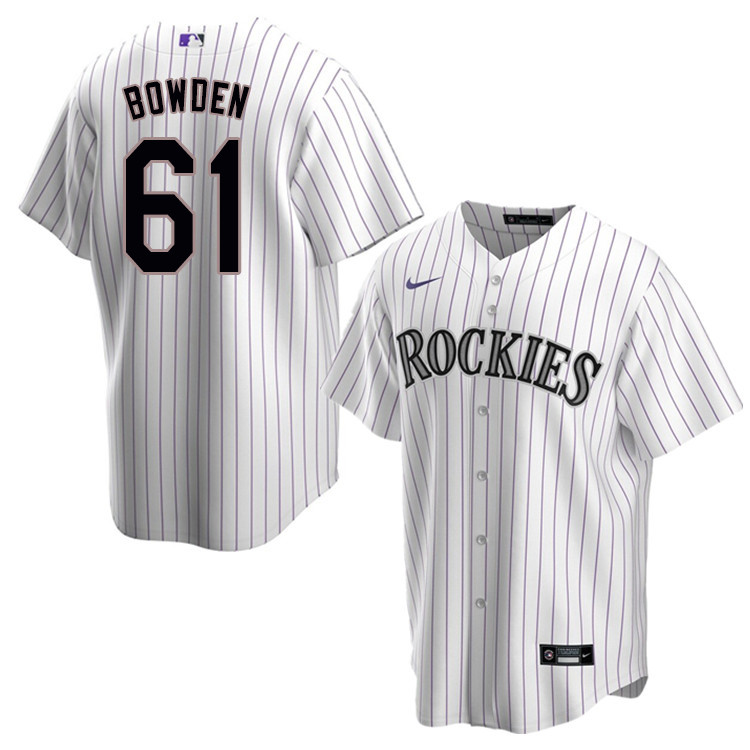 Nike Men #61 Ben Bowden Colorado Rockies Baseball Jerseys Sale-White